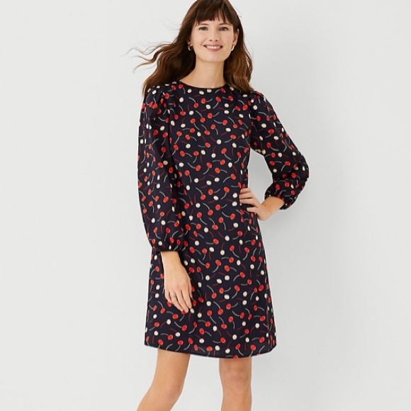 Ann Taylor | Dresses | Ann Taylor Cherry Shift Dress | Poshmark